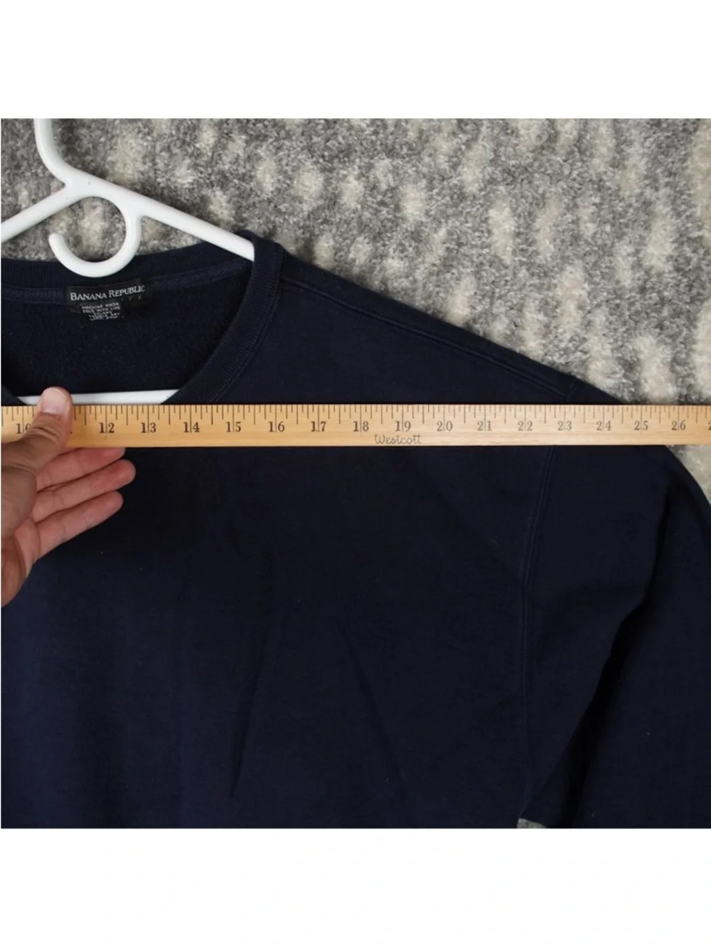 Vintage Banana Republic BR Athlete Boxy Sweatshirt Men’s Size XL Navy 90s Y2K